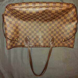 Louis Vuitton Neverfull Tote MM Brown Canvas